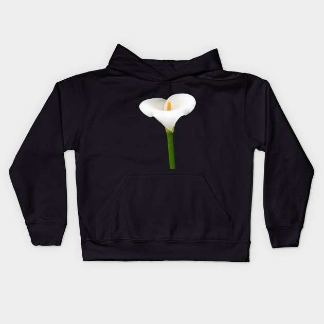 White Cala Lily Kids Hoodie by Lynn